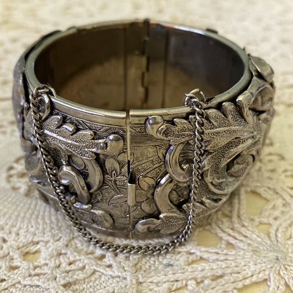 Beautiful antique cuff silver bracelet - Picture 2 of 5